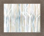 Silent Grove - 28" x 34" Framed Wall Art - Light Blue