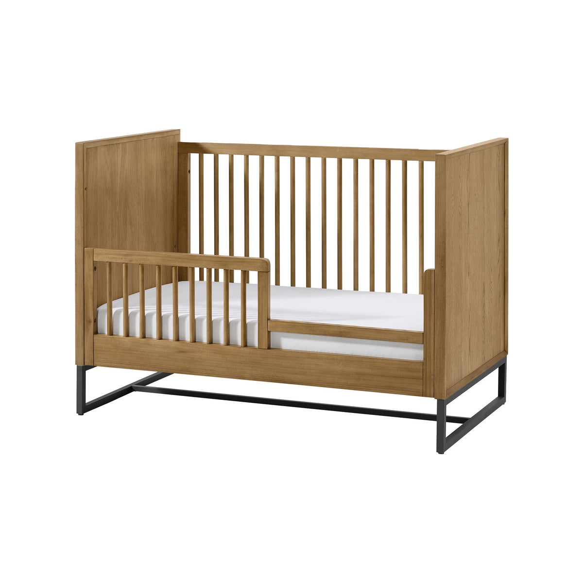 Newport - Classic Crib Toddler Rail - Natural Oak