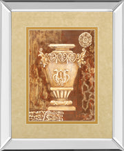 Precious Antiquity Il By Studio Nuvo - Mirror Framed Print Wall Art - Light Brown
