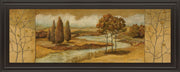 River Scene I - Framed Print Wall Art - Light Brown
