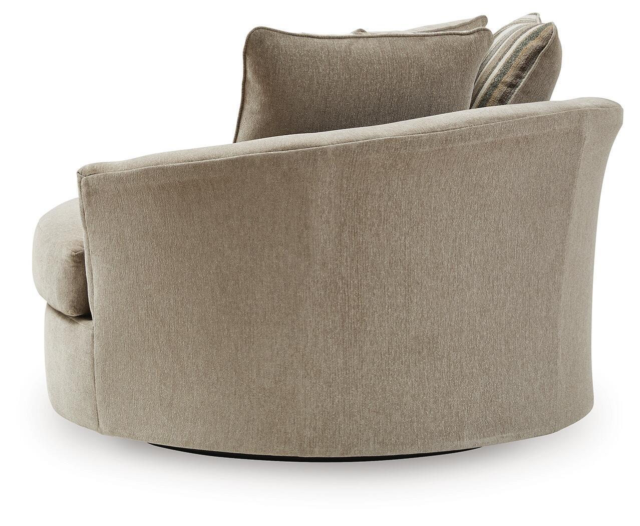 Linenhause - Oversized Swivel Accent Chair - Dune