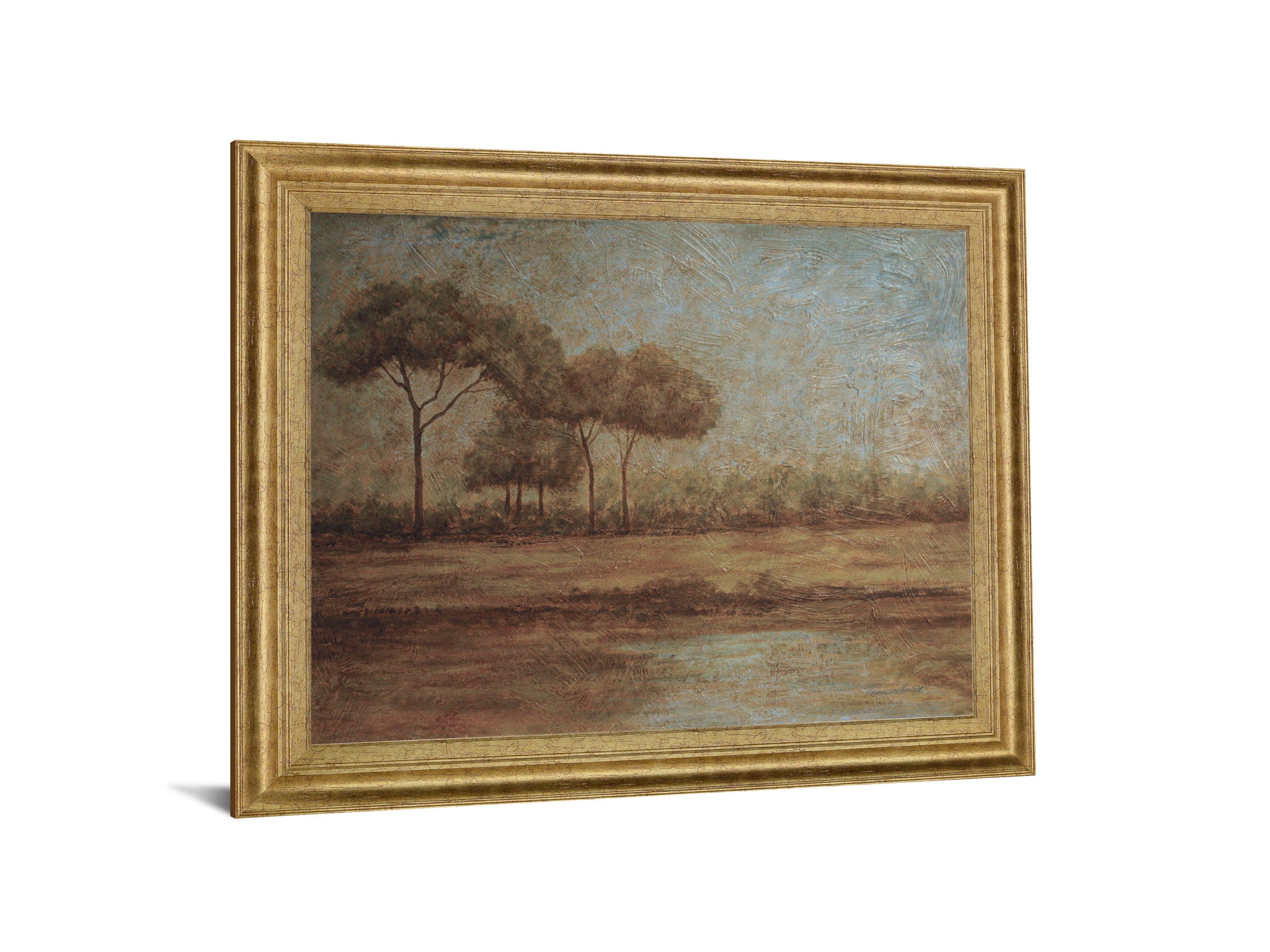 Whispering Pines - 28" x 34" Framed Wall Art - Dark Brown