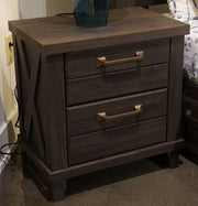 Vonitta Bay - Two Drawer Night Stand - Dark Brown