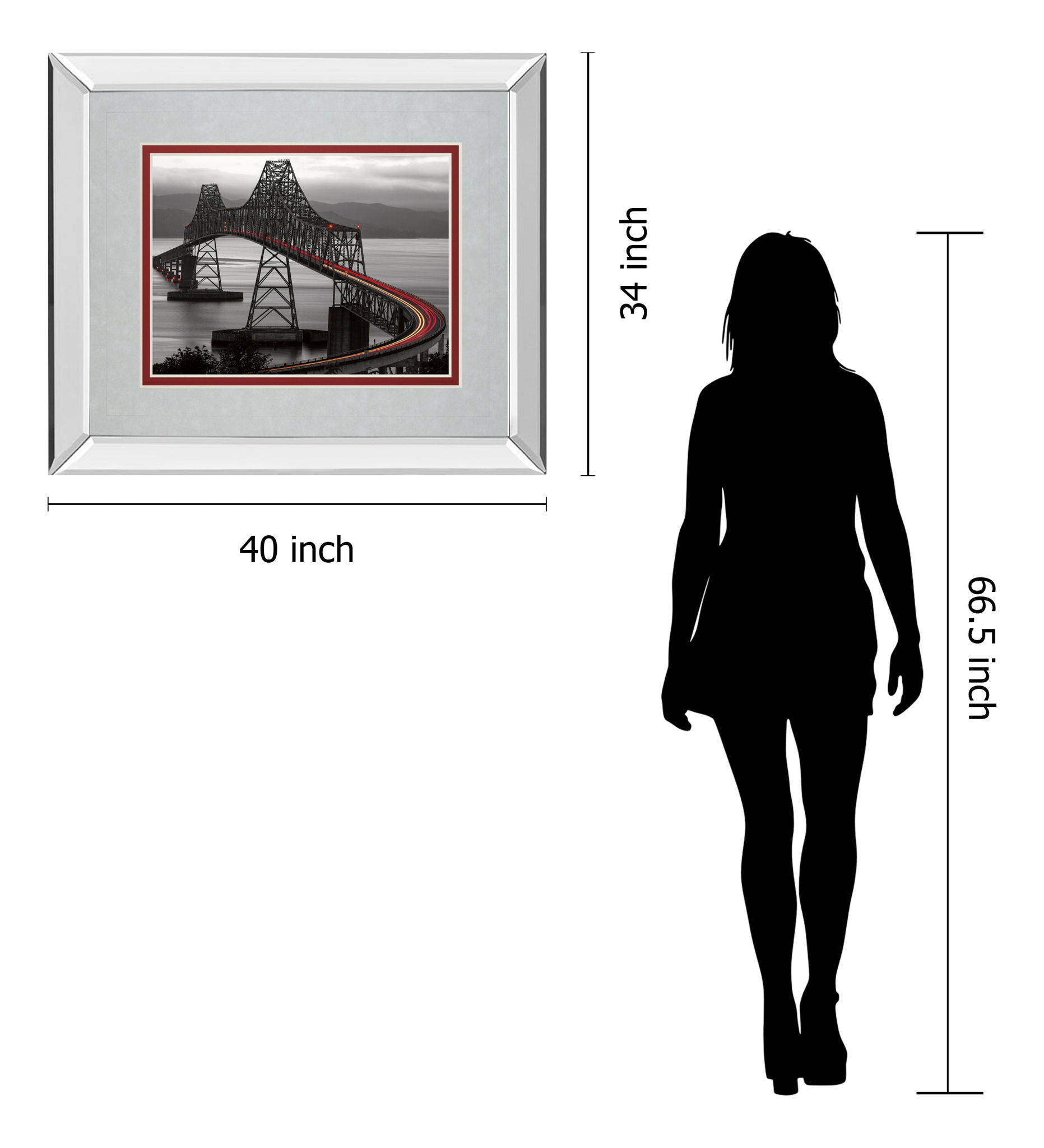 Boomerang By Aaron Reed - Mirror Framed Print Wall Art - Dark Gray