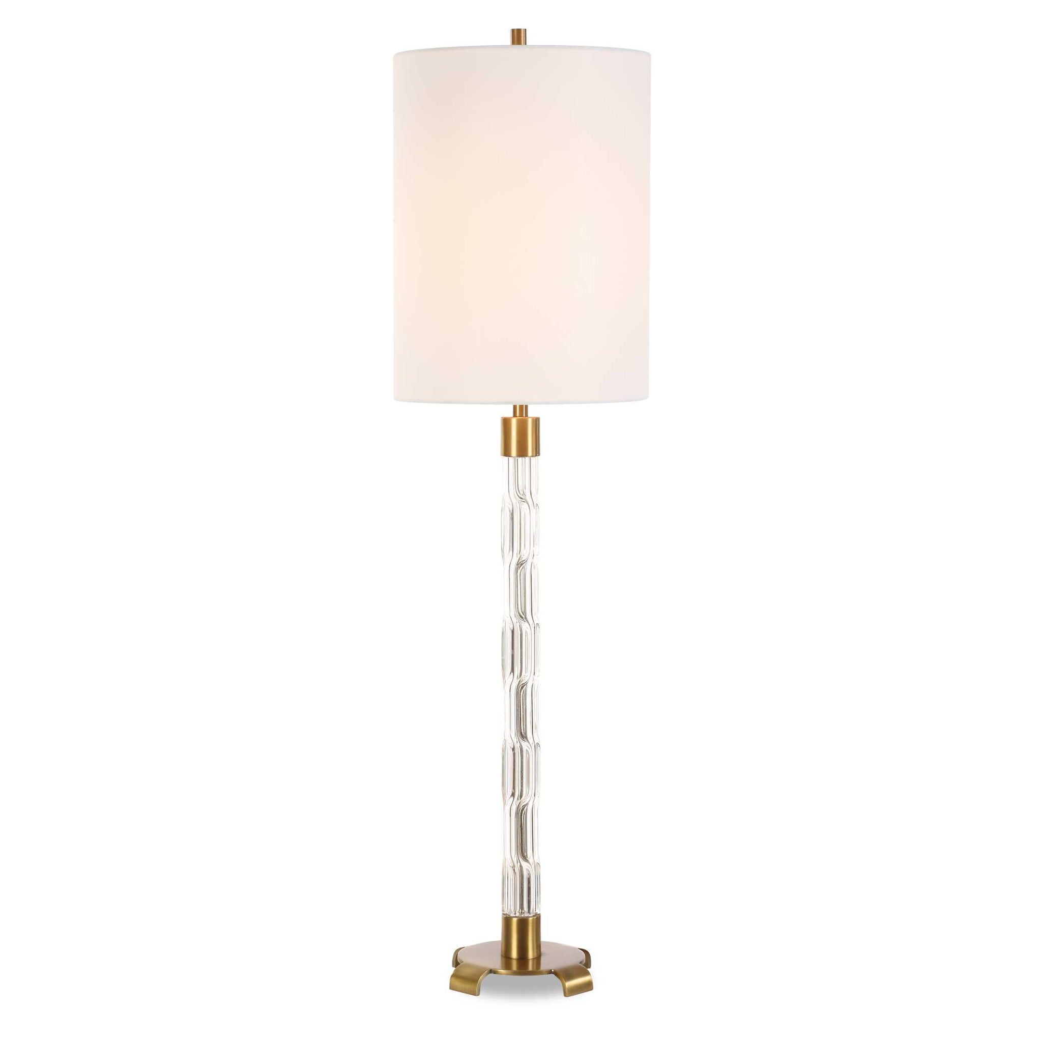 York - Crystal Buffet Lamp - Brass