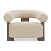 Lennox - Shearling Accent Chair - Beige / Brown