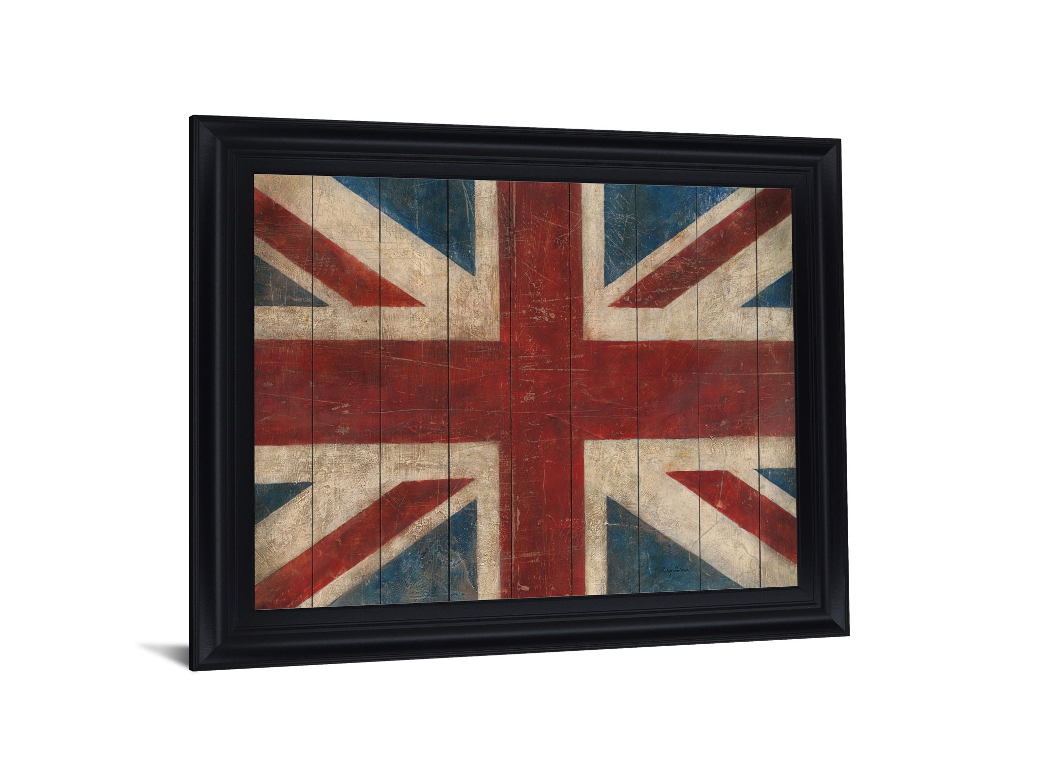 Vintage Union Motif - 28" x 34" Framed Wall Art - Dark Red