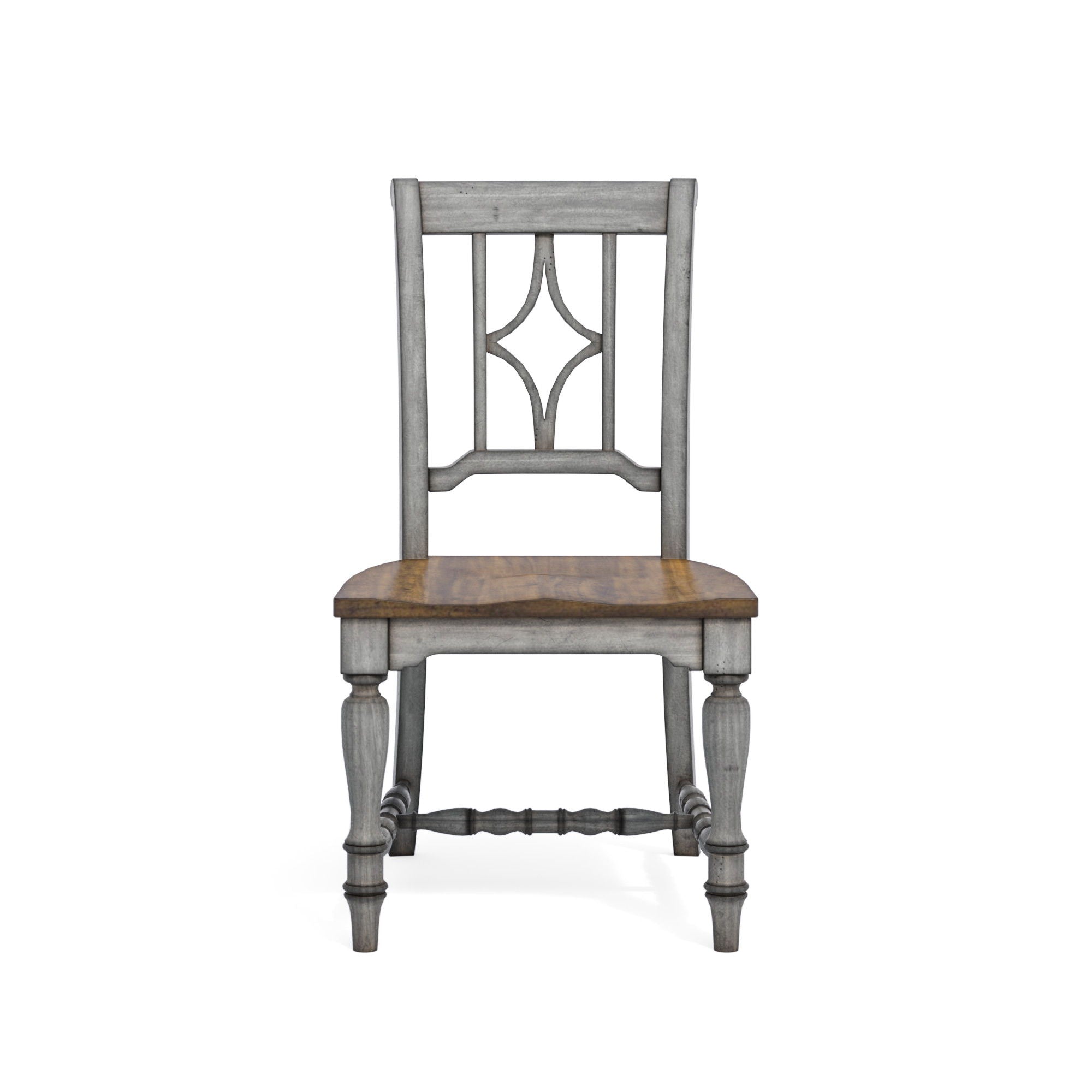Plymouth - Dining Chair - Gray / Dark Brown