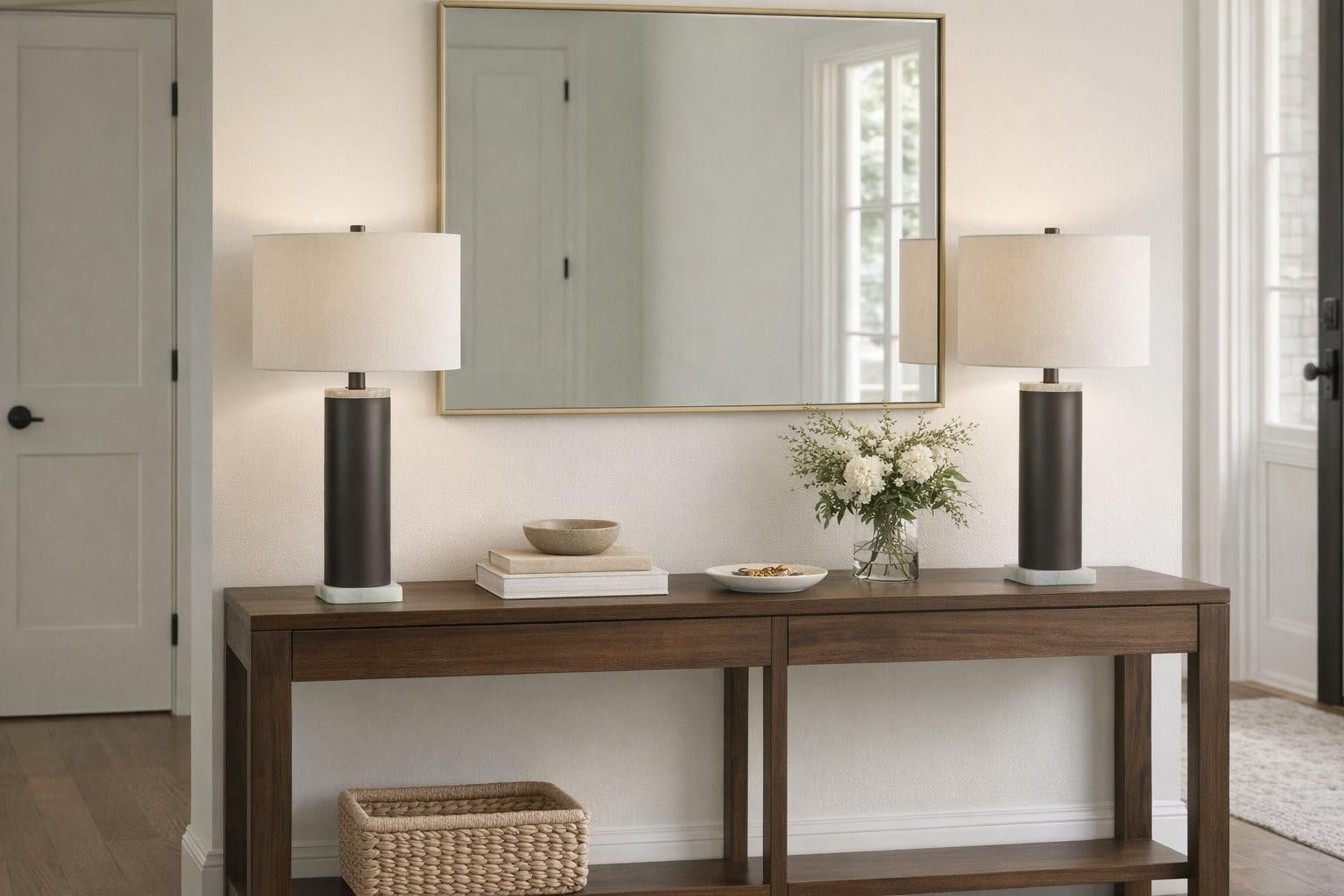 Slate Stone Metal & Jade Table Lamp (Set of 2) - Gray Slate