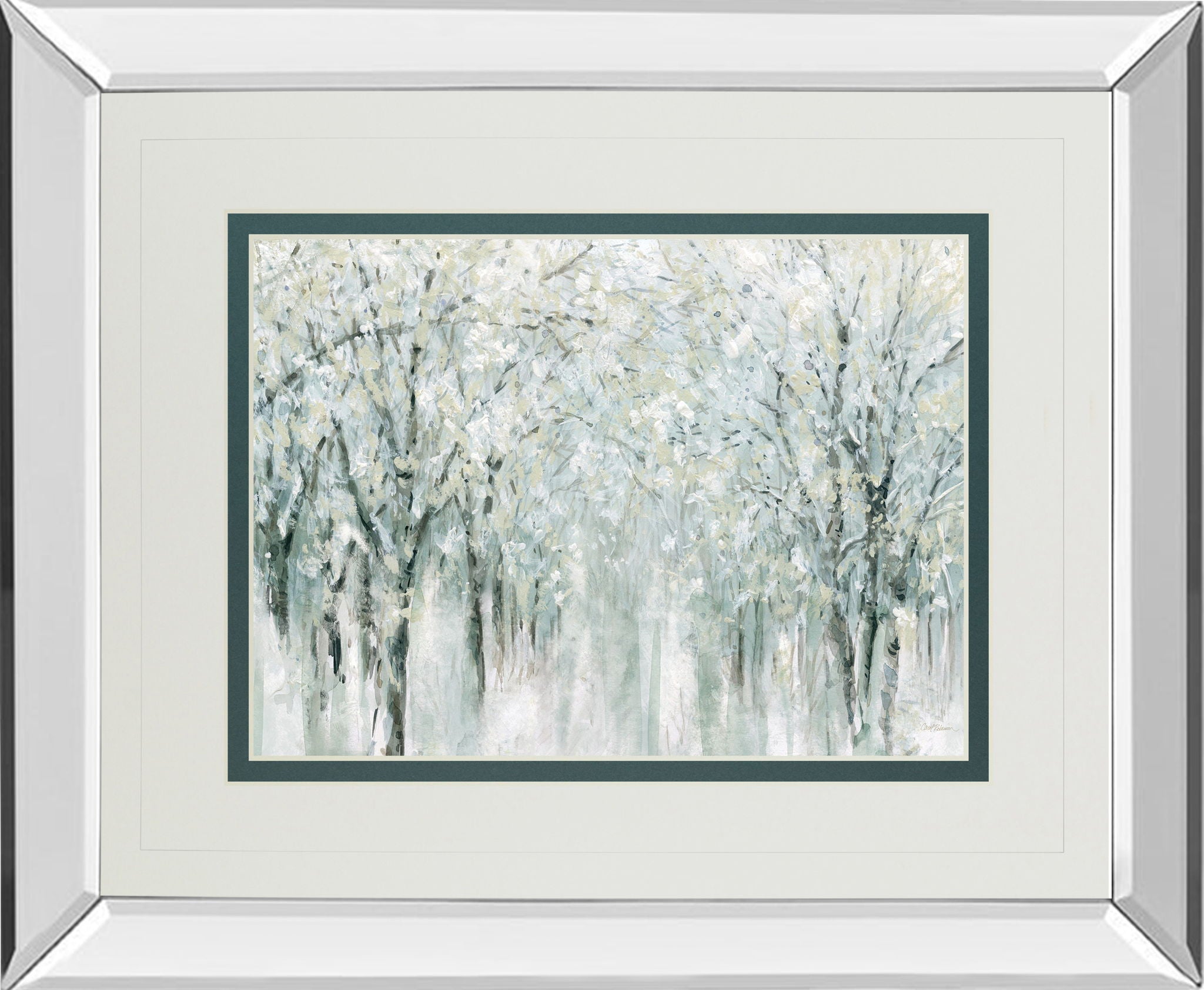 Winter Mist By Carol Robinson - Mirror Framed Print Wall Art - Gray