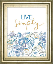 22x26 Live Simply Floral By AniDel Sol - White