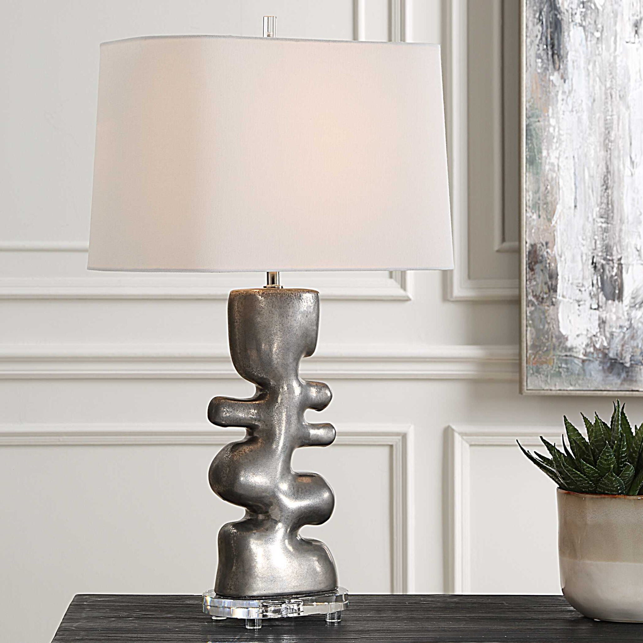 Free Flowing - Table Lamp - Nickel