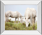 Peace By Irene Suchocki - Mirror Framed Print Wall Art - Beige