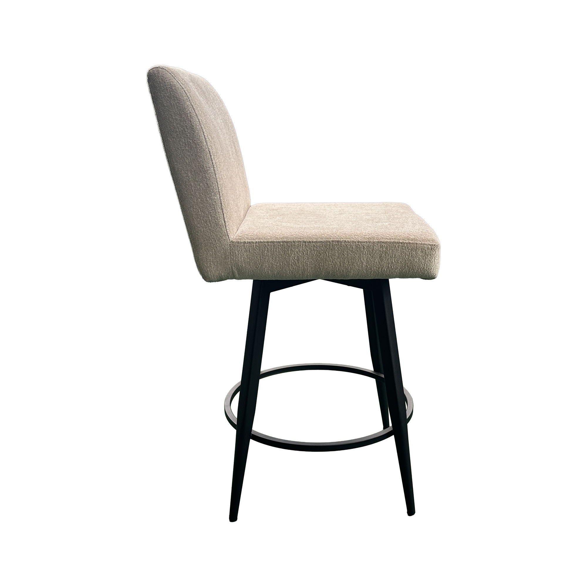 Metal Base Barstools - Barstool With Parsons Seat - Champagne