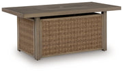 Laguna Heights - Rectangular Fire Pit Table - Beige