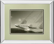 Sea Spray Il By Michael Kahn - Mirror Framed Print Wall Art - Gray