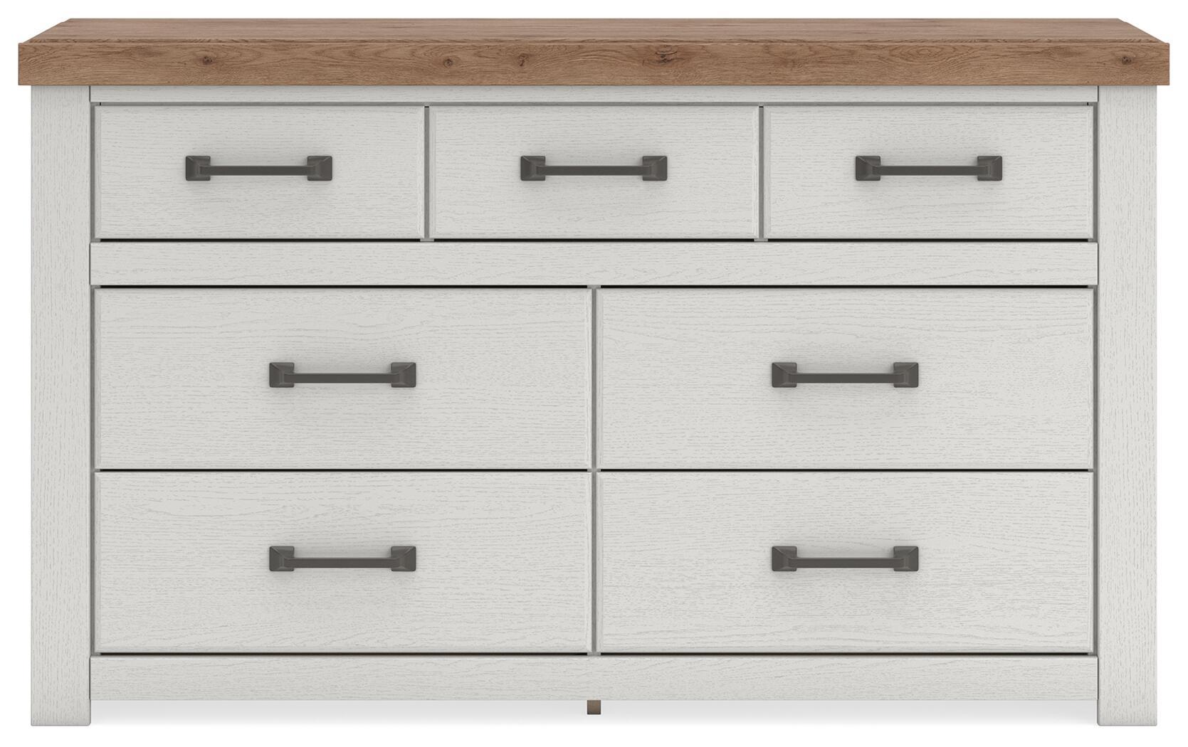 Savonport - Seven Drawer Dresser - White / Brown