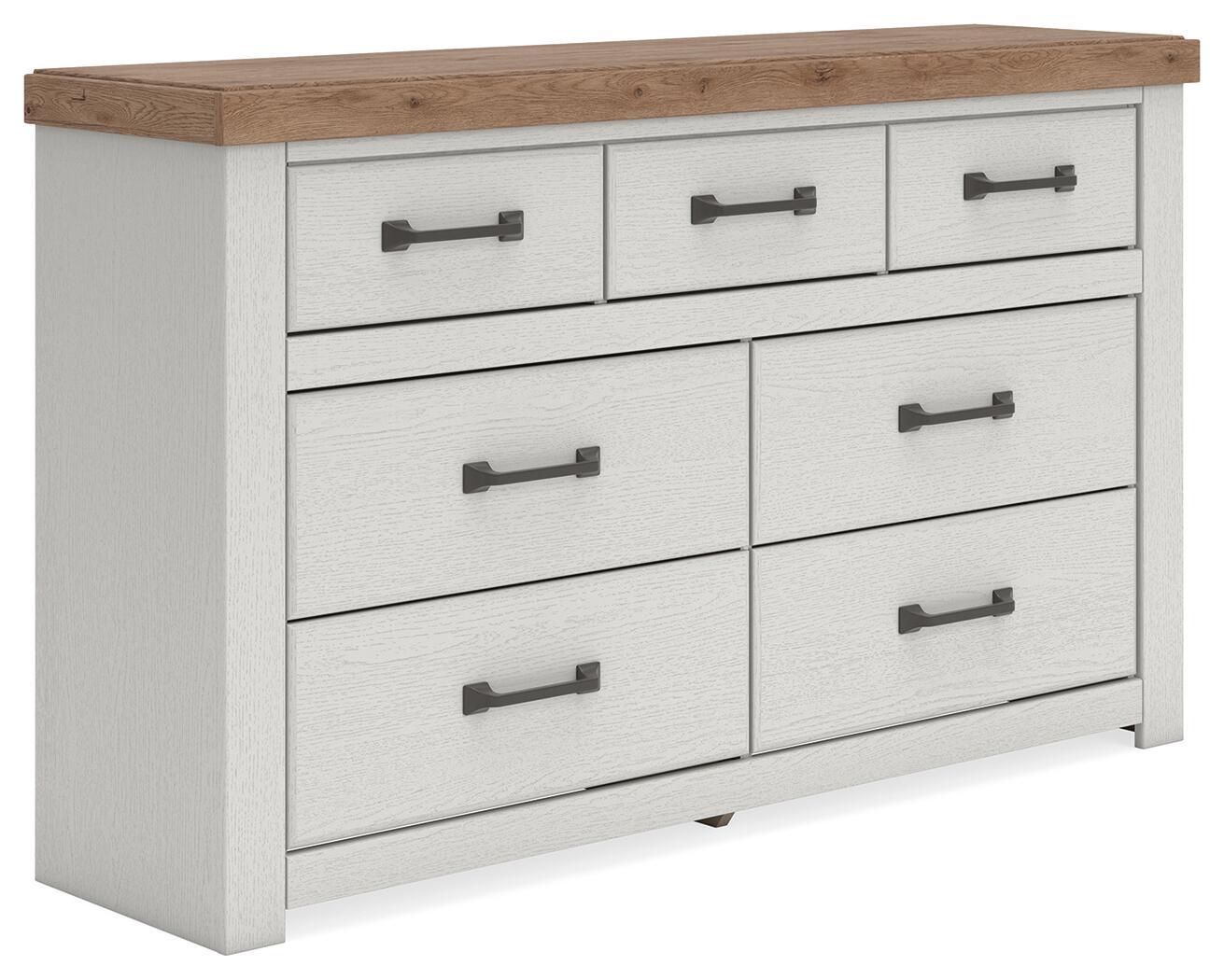 Savonport - Seven Drawer Dresser - White / Brown
