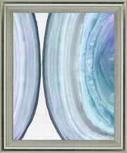 Glacial Veil - 28" x 34" Framed Wall Art - Light Blue