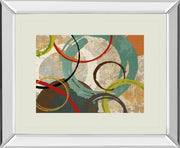 Away We Go Il By Katrina Craven - Mirror Framed Print Wall Art - Beige