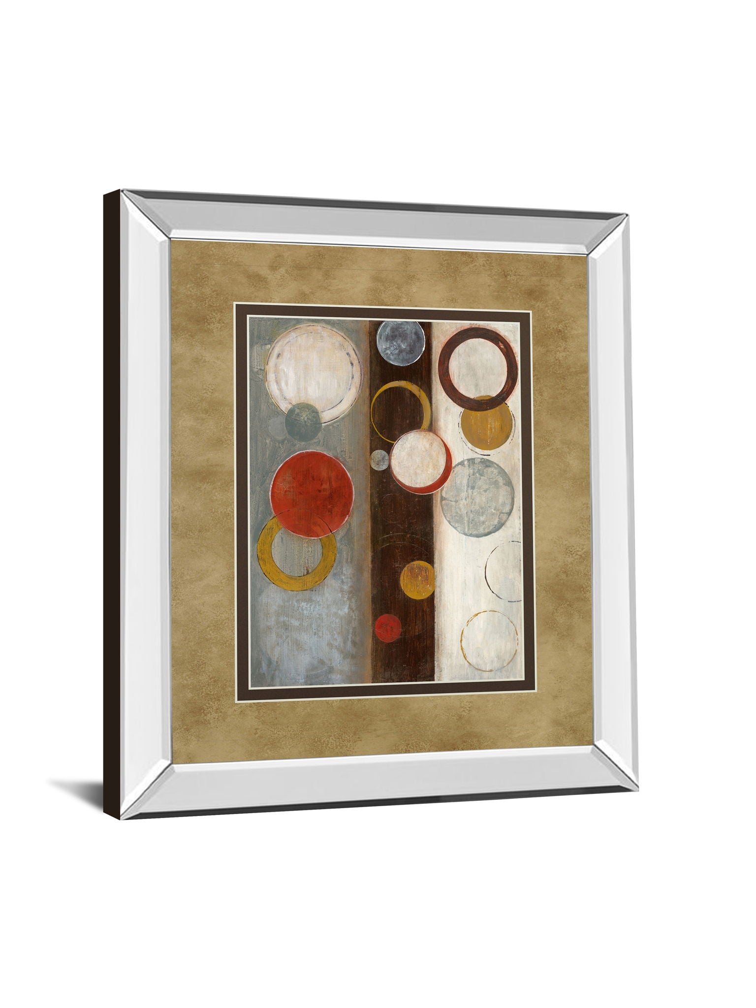 Crescent Moon I By Tava Studio - Mirror Framed Print Wall Art - Beige
