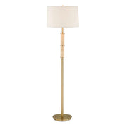 Verlaine - Travertine Floor Lamp - Brass,Gold