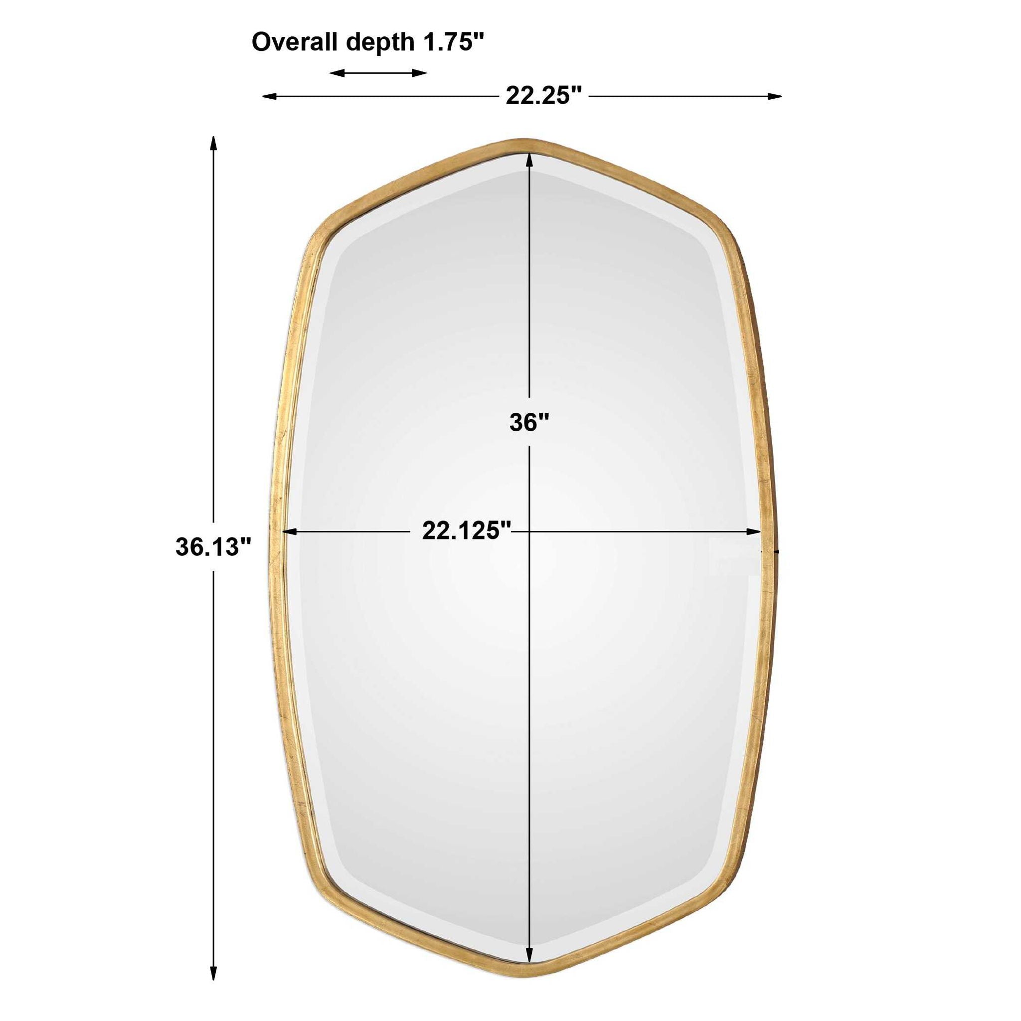 Duronia - Mirror - Antiqued Gold