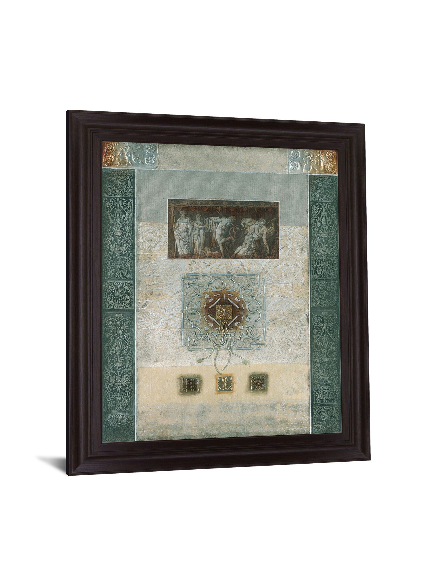 Grecian Relief - 28" x 34" Framed Wall Art - Beige