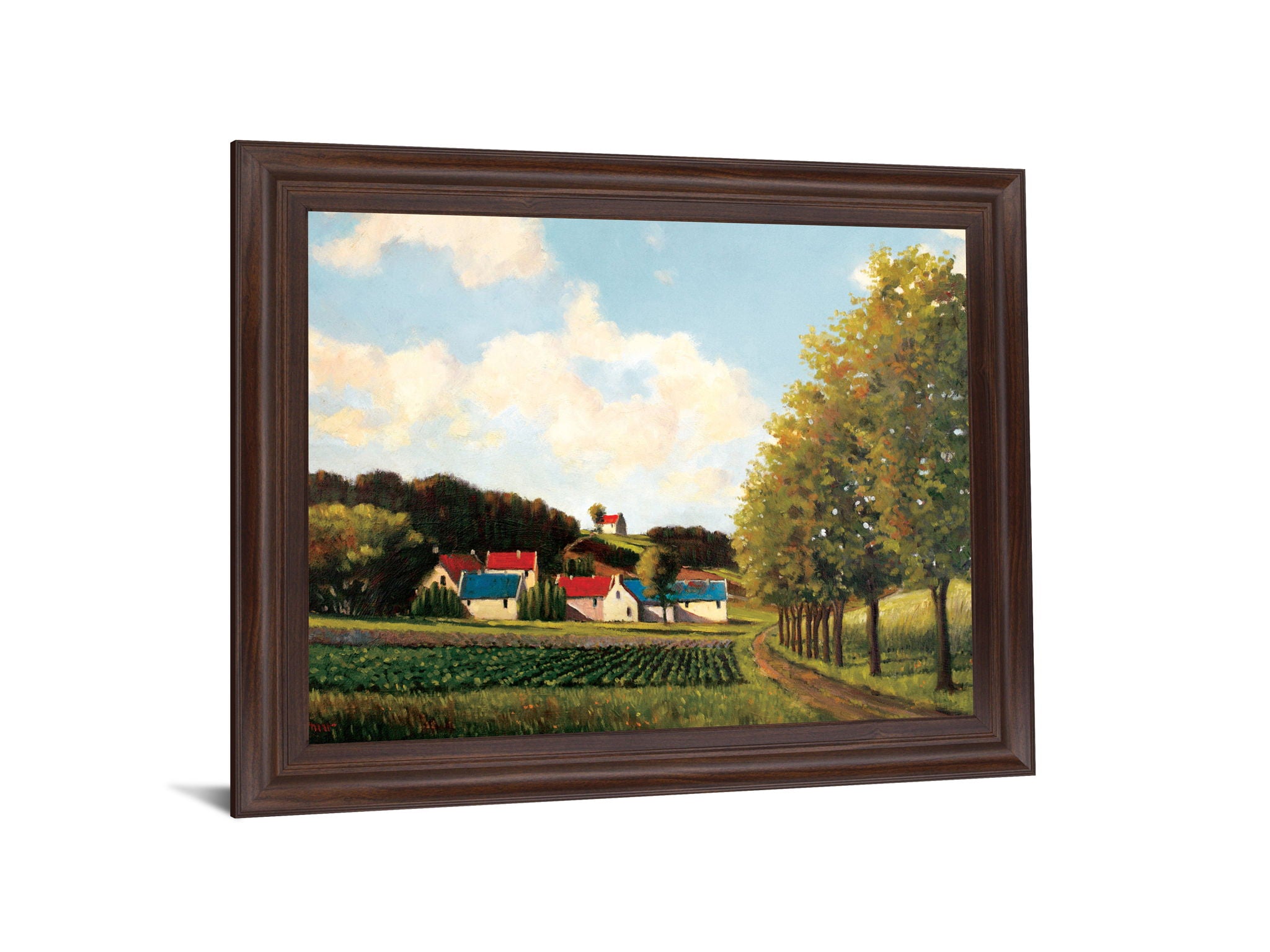 Pastoral Homestead - 28" x 34" Framed Wall Art - Green