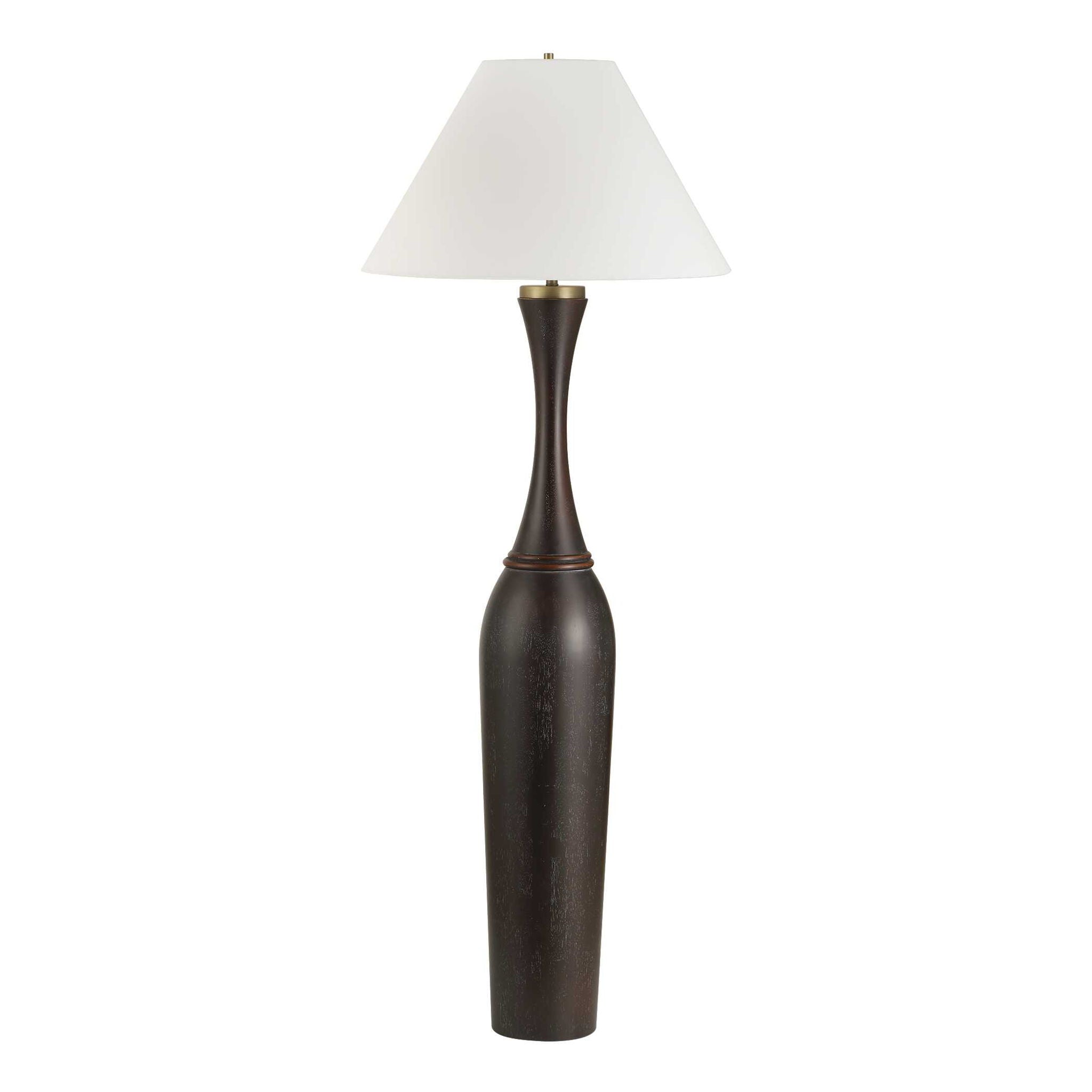 Pravin - Floor Lamp - Dark Wood