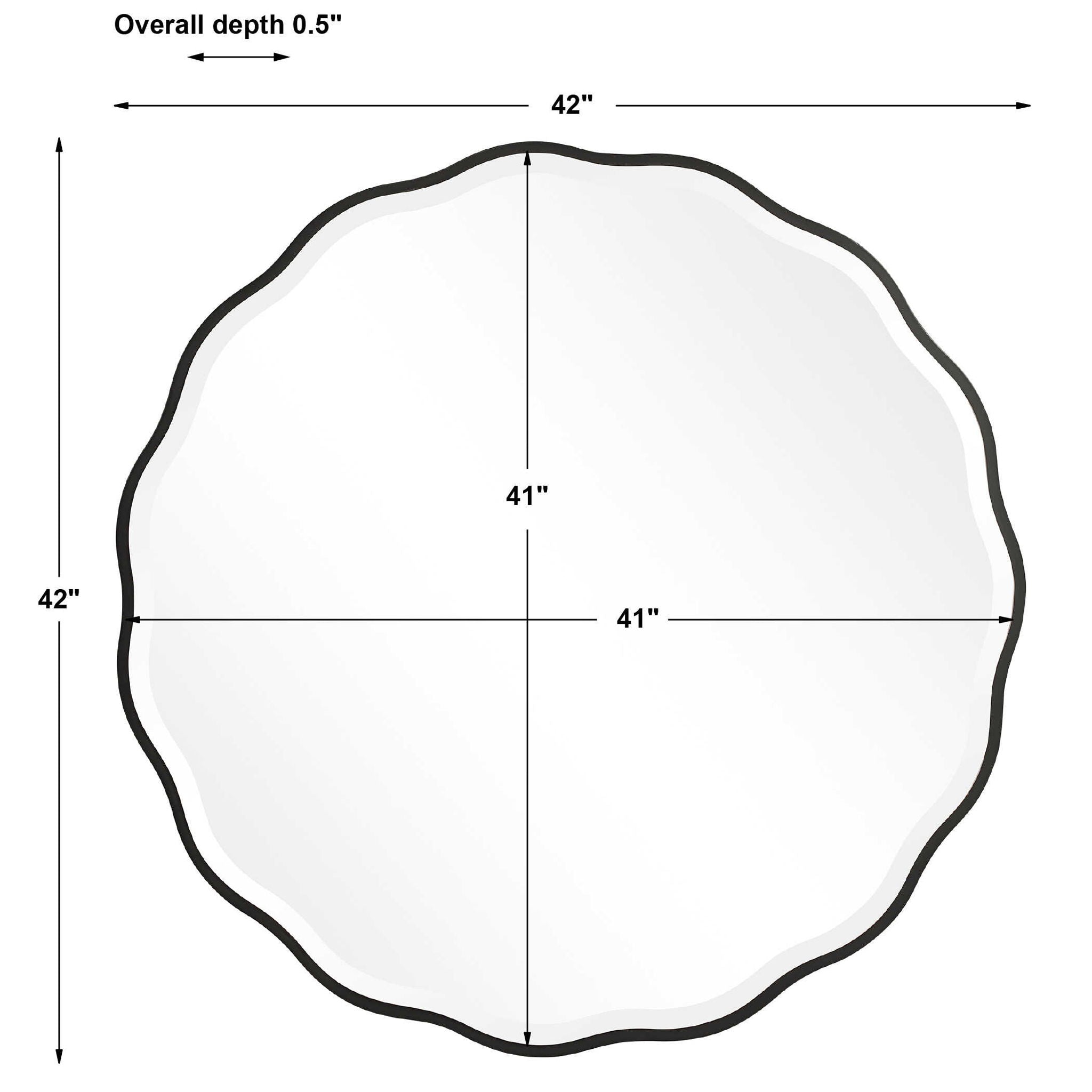 Aneta - Round Mirror - Black