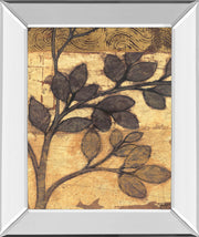 Bronzed Branches Il By Norman Wyatt, Jr. - Mirror Framed Print Wall Art - Light Brown
