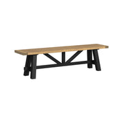 Hendricks - Dining Bench - Rustic Wheat / Raven