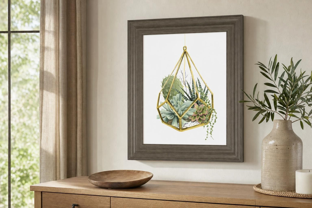 22x26 Wild Terrarium II By Grace Popp - Green