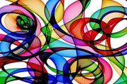 Temp Glass With Foil - Collage Of Colors - Red