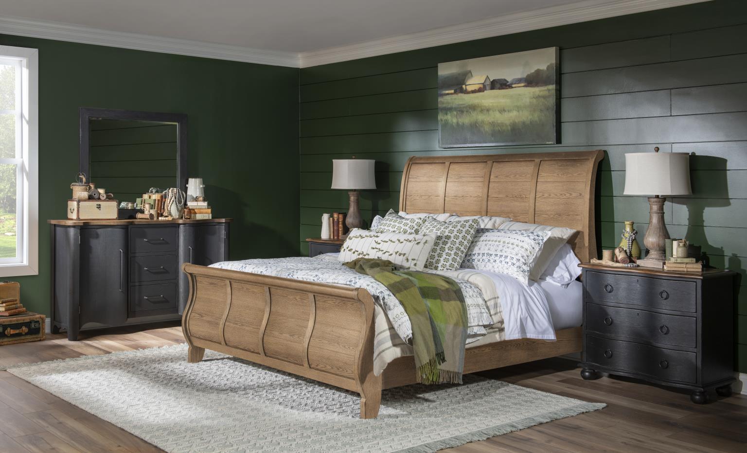 Vintage Market - Complete Sleigh Bed