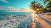 Beautiful Coast (Framed Small) - Light Blue