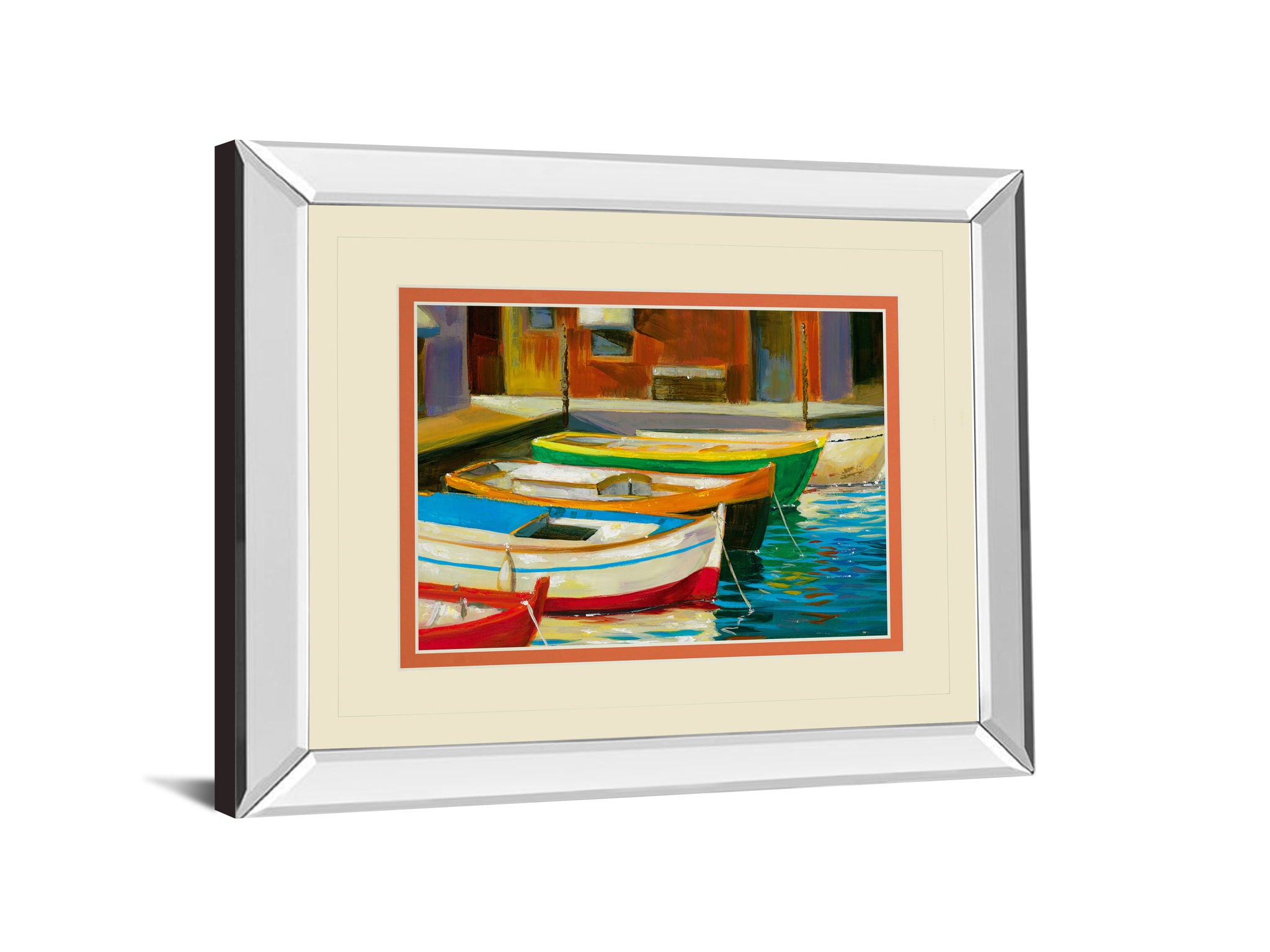Canal Street I By Dupre - Mirror Framed Print Wall Art - Beige
