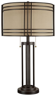 Hanswell - Metal Table Lamp  - Dark Brown