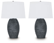 Caronick - Poly Table Lamp (Set of 2) - Antique Silver Finish