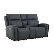 Warren - Power Reclining Loveseat With Console, Power Headrest & Lumbar