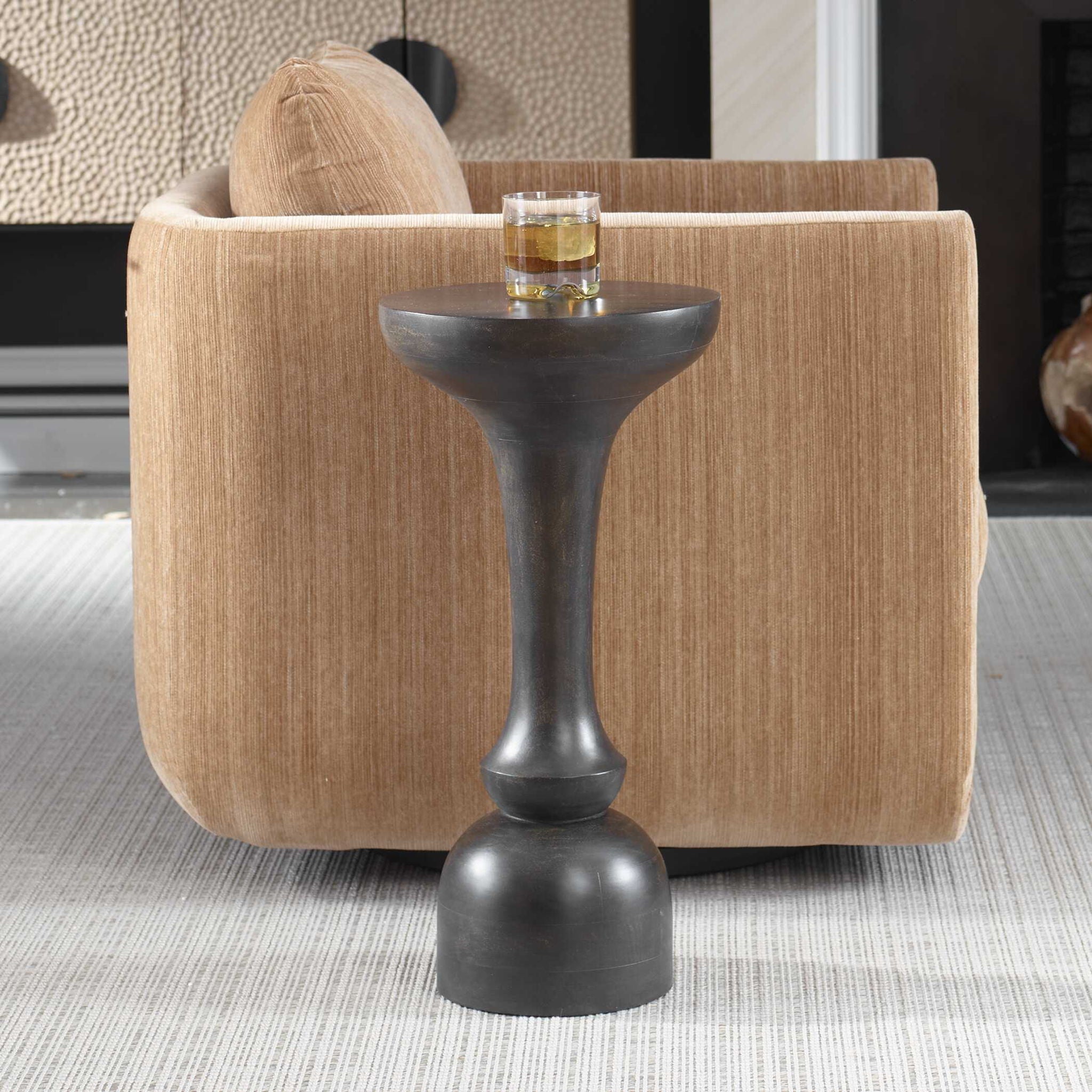 Gambit - Hourglass Accent Table - Black