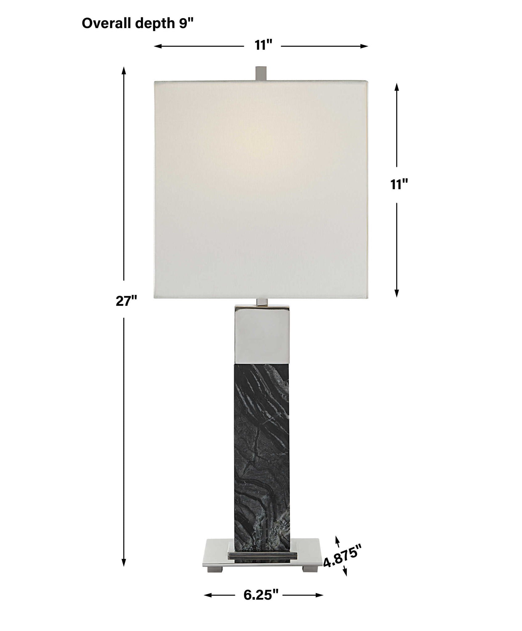 Pilaster - Marble Table Lamp - Black