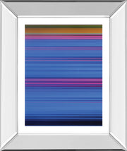 Abstract Blues By Mark Baker - Mirror Framed Print Wall Art - Blue