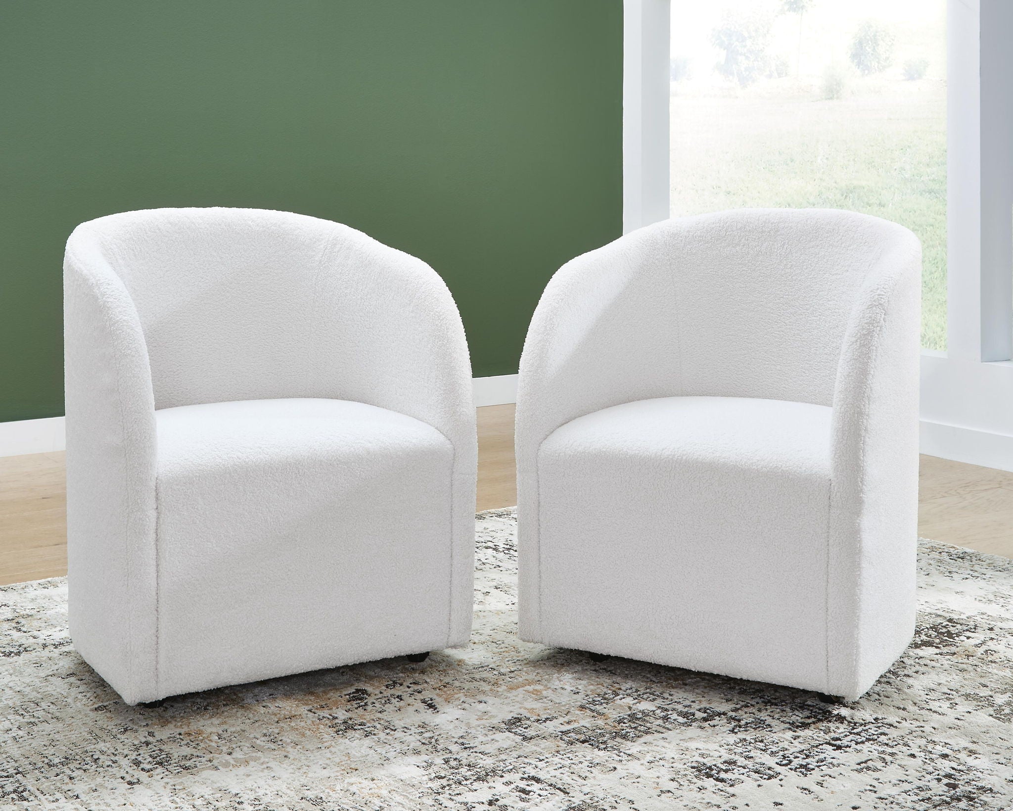 Rowanbeck - Dining Upholstered Arm Chair (Set of 2) - Ivory