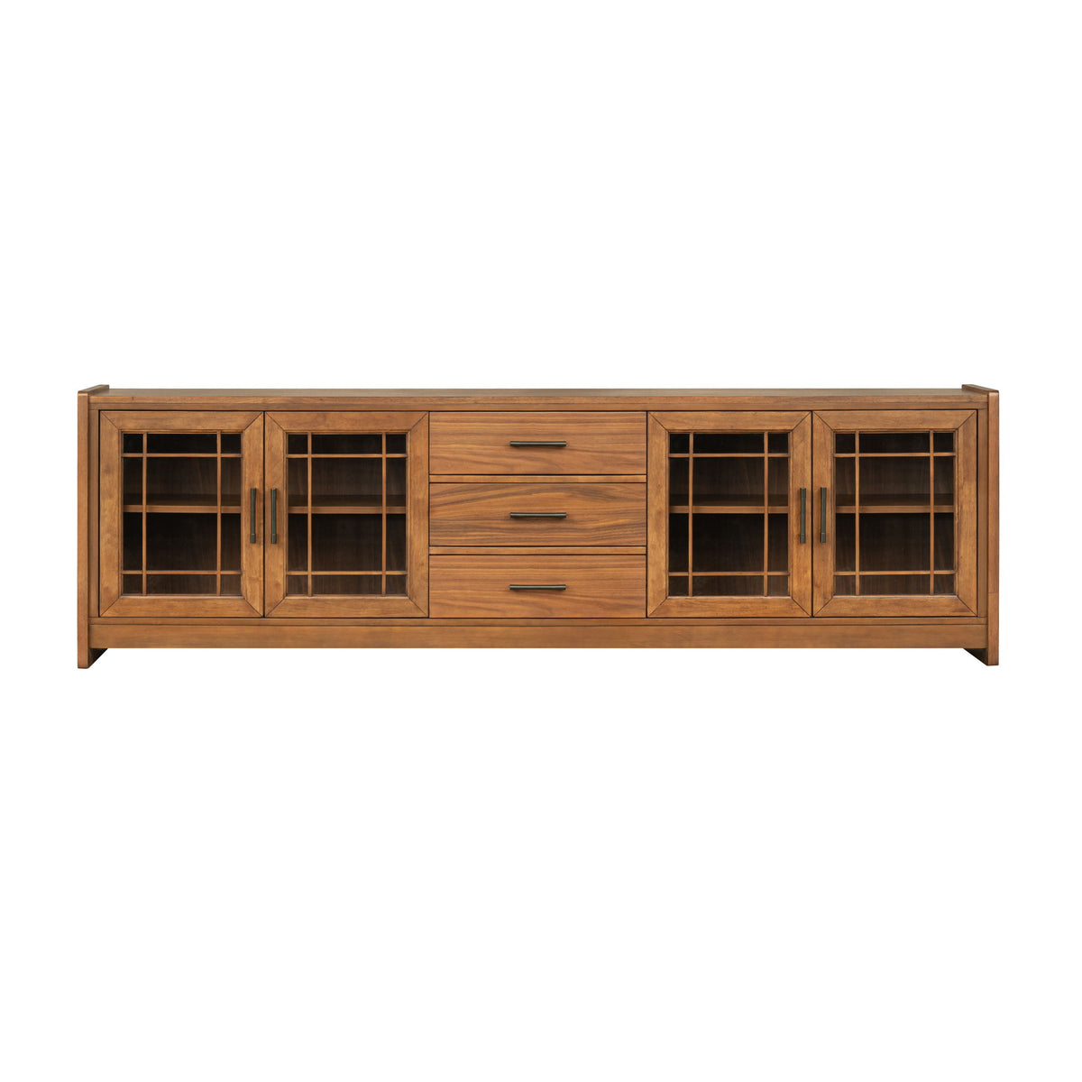 Lincoln - Large Entertainment Base - Warm Walnut