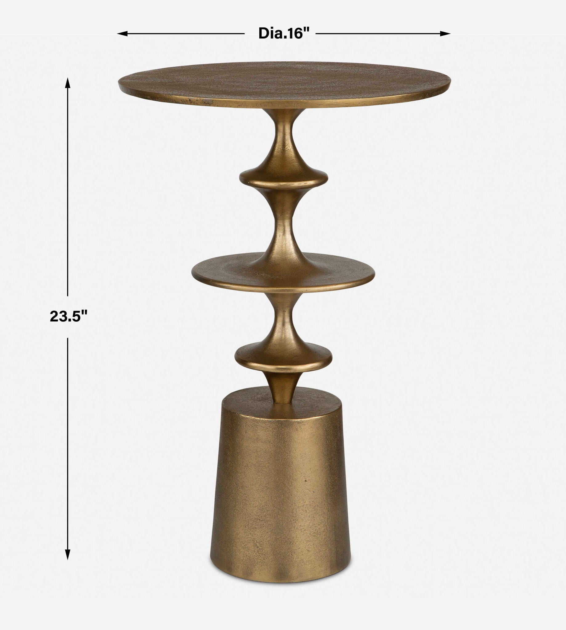 Flight - Accent Table - Brass