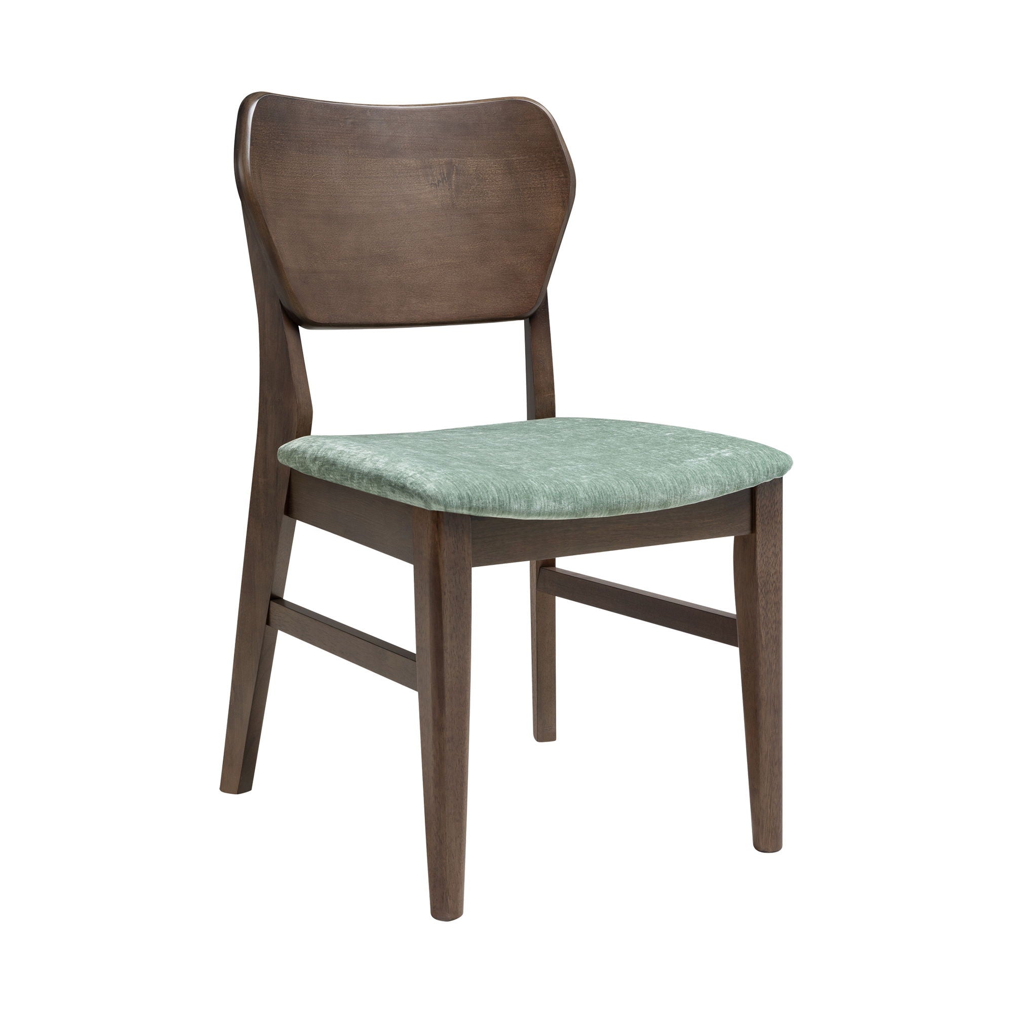 West End - Curved Panel Chair With Sage Green Seat
