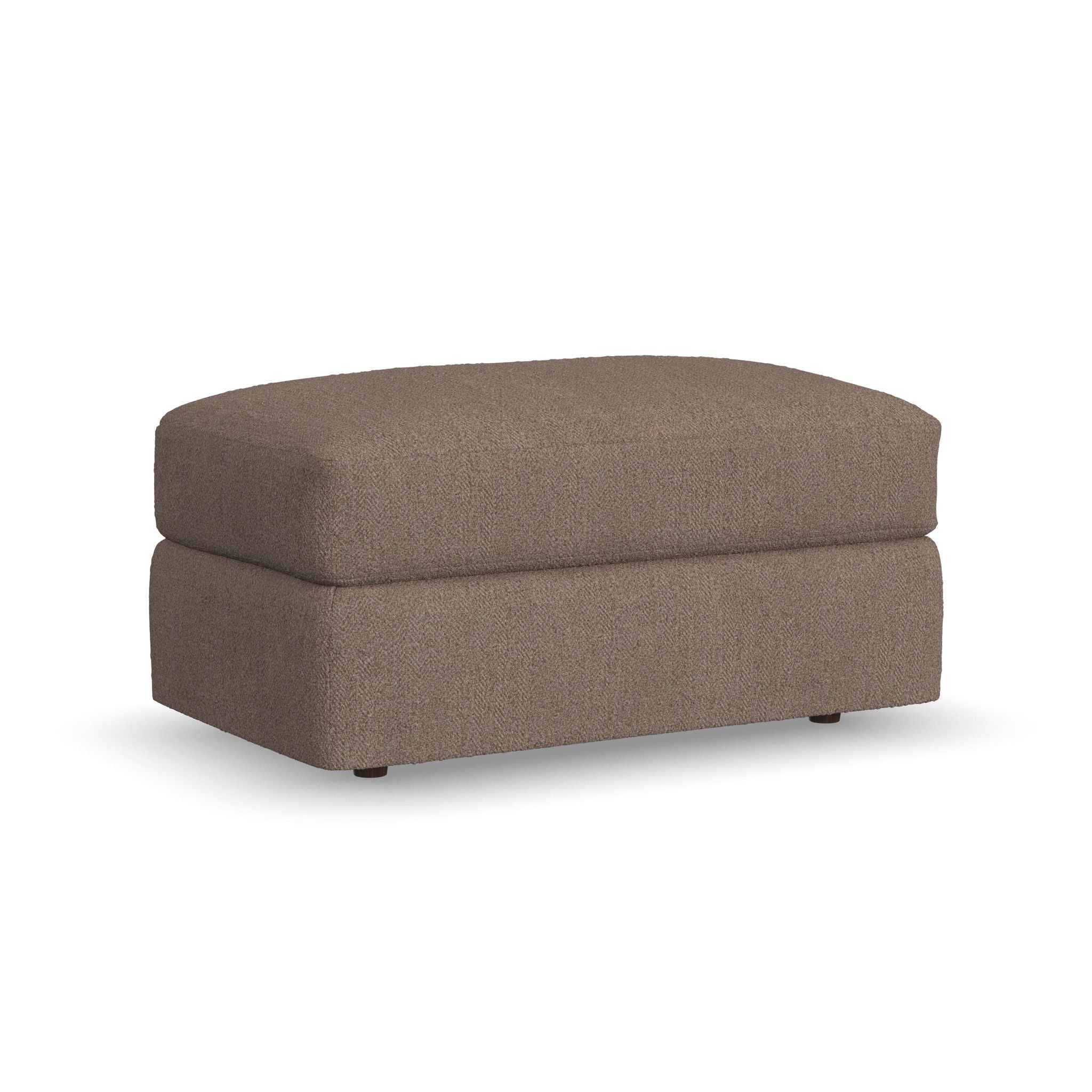 Chevy - Fabric Ottoman Pouf - Brown