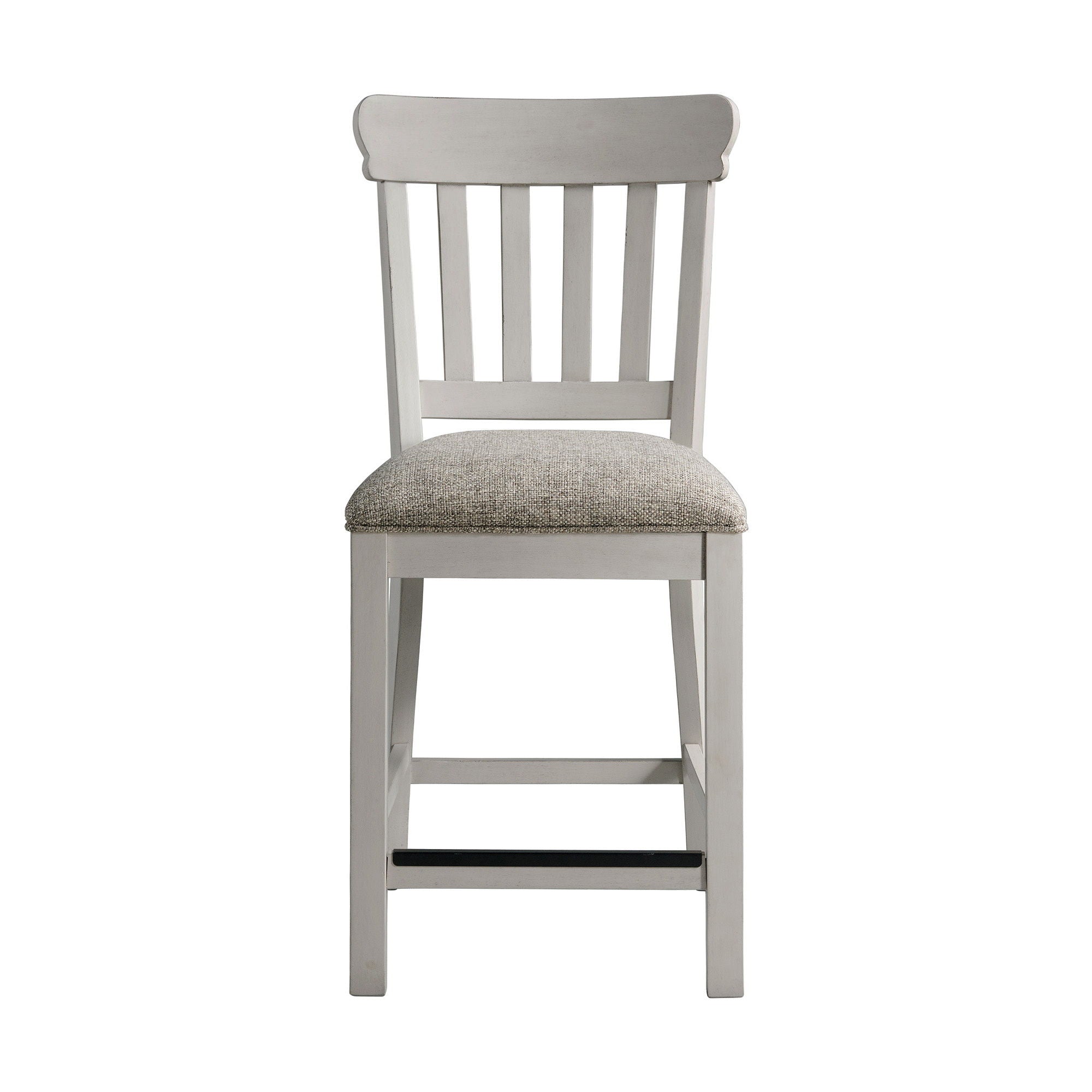Drake - Slat Stool - Rustic White / French Oak